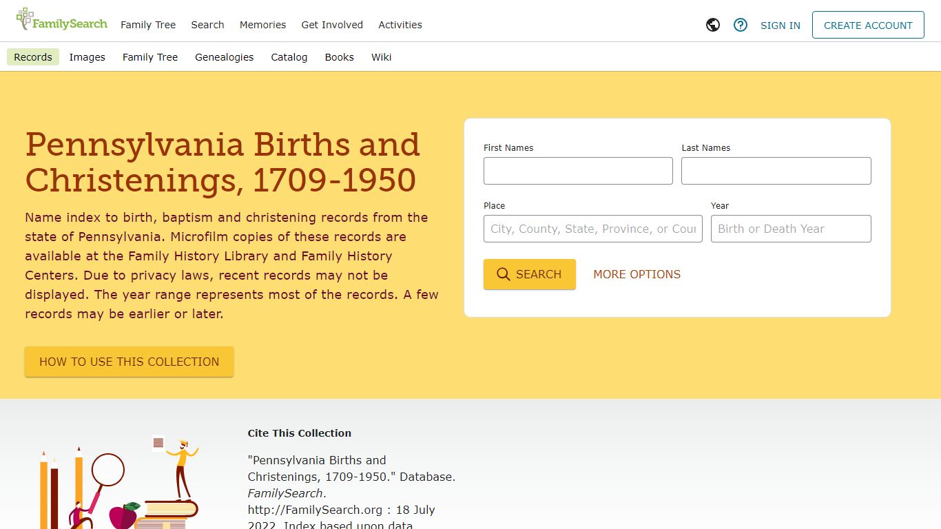 Pennsylvania Births and Christenings, 1709-1950 - FamilySearch